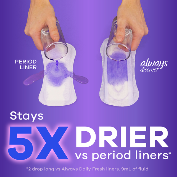 Always Discreet Discreet Incontinence Panty Liners, 2, Very Light