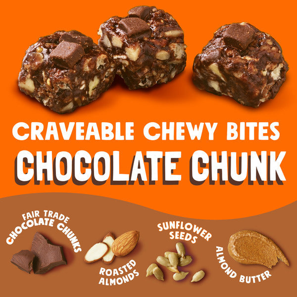 Bear Naked Chewy Granola Bites, Whole Grain and Fiber, Chocolate Chunk, Box (5 Pouches)