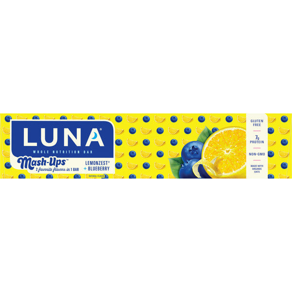 Luna Mash-Ups Lemonzest + Blueberry Flavor Gluten Free Snack Bars