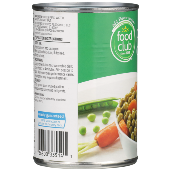 Food Club Peas & Carrots