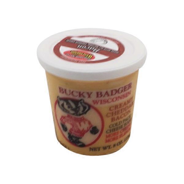 Bucky Badger Creamy Cheddar Bacon Cold Pack Cheese Food Cup
