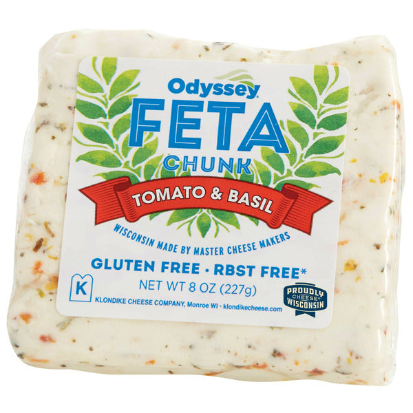 Odyssey Tomato & Basil Greek Style Feta Cheese Chunk