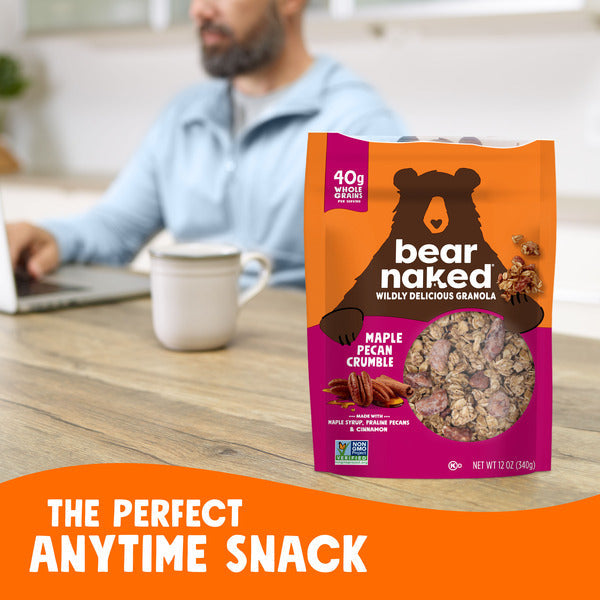 Bear Naked Maple Pecan Crumble Granola Cereal, Good Source of Fiber, Whole Grain Snacks