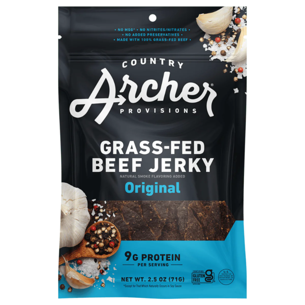 Country Archer Beef Jerky, Original, Grass-Fed