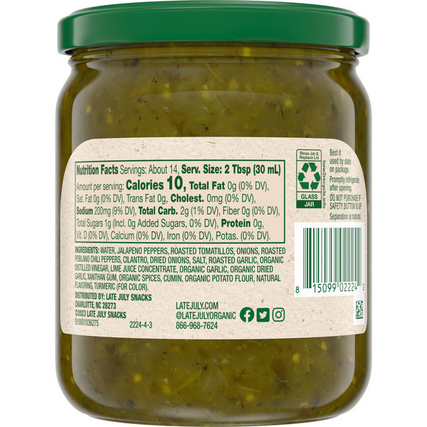 Late July Salsa Verde with Roasted Tomatillos
