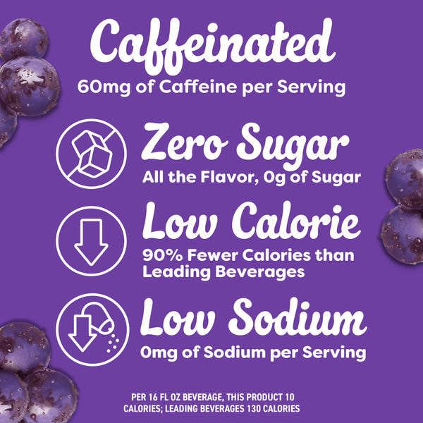 Crystal Light Grape Powdered Drink Mix with Caffeine