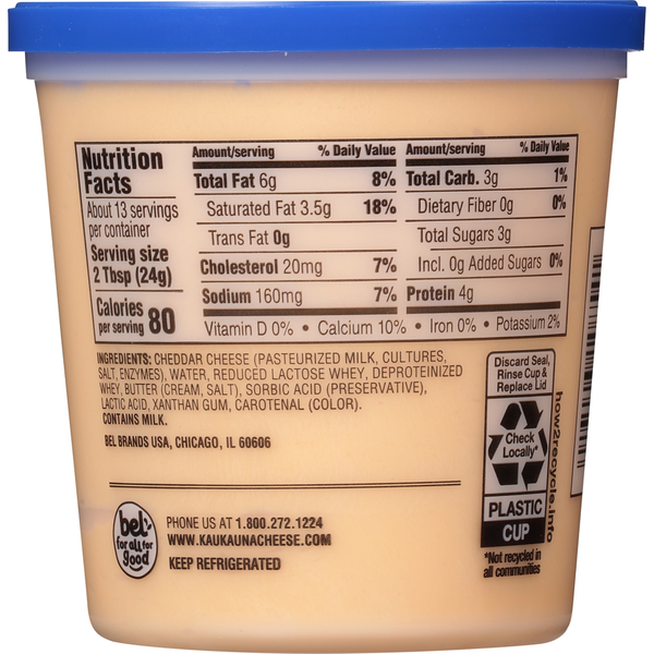 Kaukauna Spreadable Cheese, Sharp Cheddar