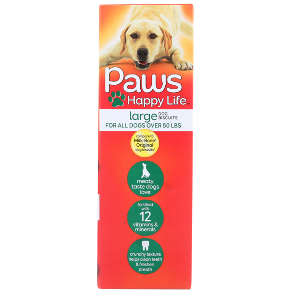 Paws Happy Life Meaty Taste Large Dog Biscuits For All Dogs Over 50 Lbs