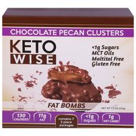 Keto Wise Fat Bombs, Chocolate Pecan Clusters