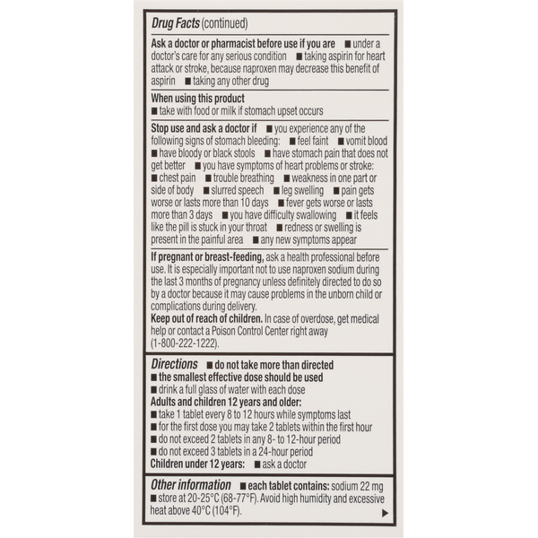 TopCare All Day Pain Relief, 220 mg, Tablets