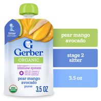 Gerber Stage 2 Organic Pear Mango Avocado Baby Foo...
️