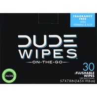Dude Wipes Flushable Wipes, Fragrance Free, On-The...
️
