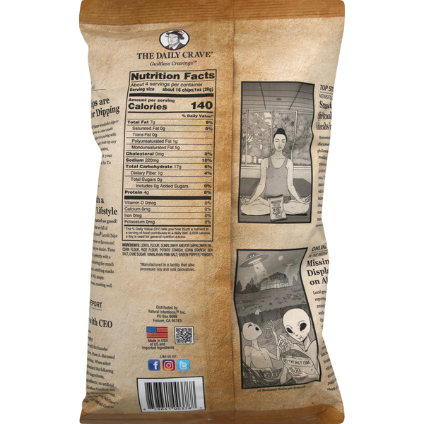 The Daily Crave Lentil Chips, Himalayan Pink Salt