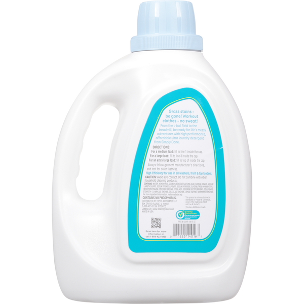 Simply Done Laundry Detergent, Ultra, Free & Clear