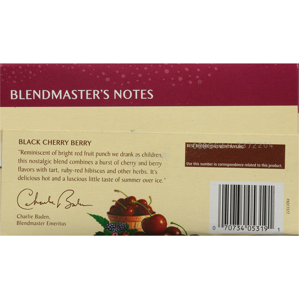 Celestial Seasonings Black Cherry Berry, Caffeine-Free Herbal Tea