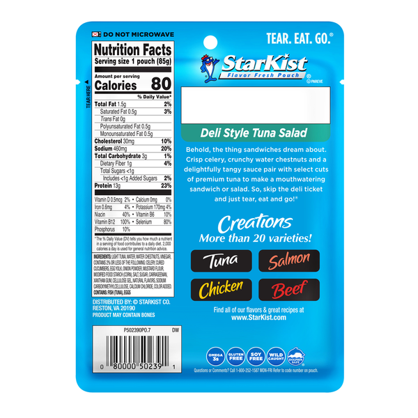 StarKist Tuna Creations Deli Style Tuna Salad Pouch