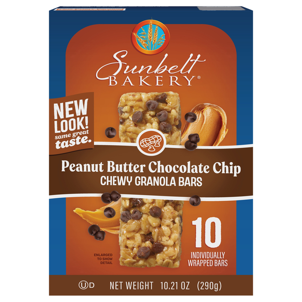 Sunbelt Bakery Chewy Peanut Butter Chocolate Chip Granola Bars