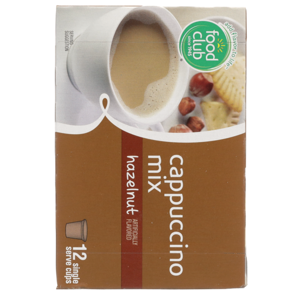 Food Club Hazelnut Cappuccino Mix Single Serve Cups