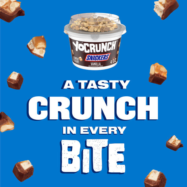 YoCrunch Vanilla Lowfat Yogurt with Snickers Pieces