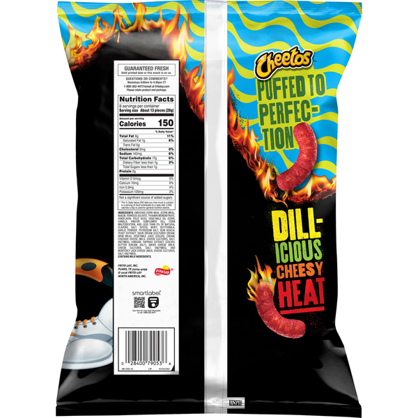 Cheetos Puffs Cheese Snacks Flamin Hot Dill Pickle