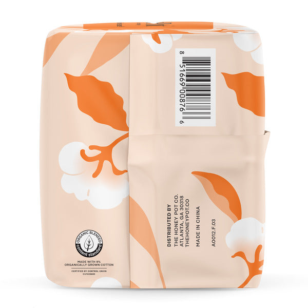 The Honey Pot Company 100% Organic Cotton Comfort Cover Regular Pads