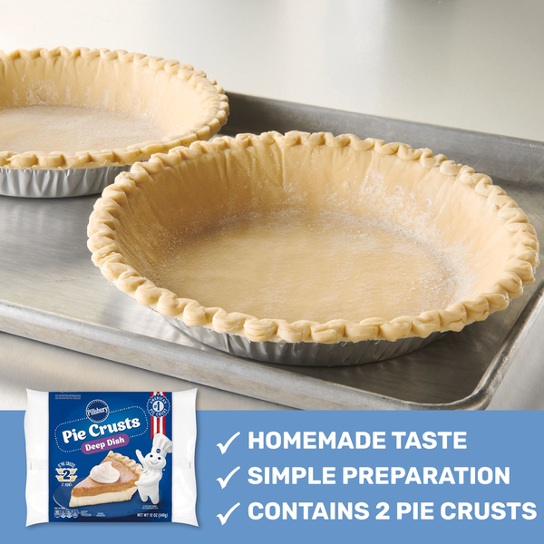 Pillsbury Frozen Ready to Bake Deep Dish Nine Inch Pie Crusts