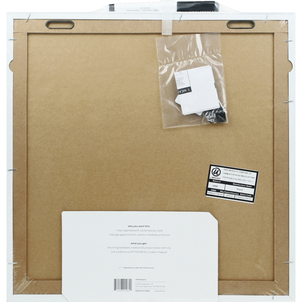 U Brands Dry Erase Board, Square Calendar