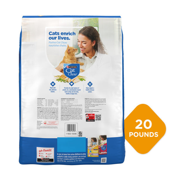 Purina Cat Chow Complete High Protein Dry Cat Food With Real Chicken