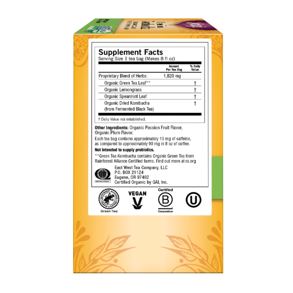 Yogi Tea Green Tea Kombucha Tea, Supplies Antioxidants, Contains Caffeine