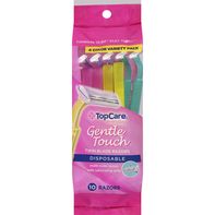 TopCare Razors, Twin Blade, Disposable, 4 Color Va...
️
