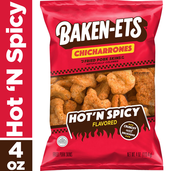 Baken-Ets Chicharrones Fried Pork Skins Hot&