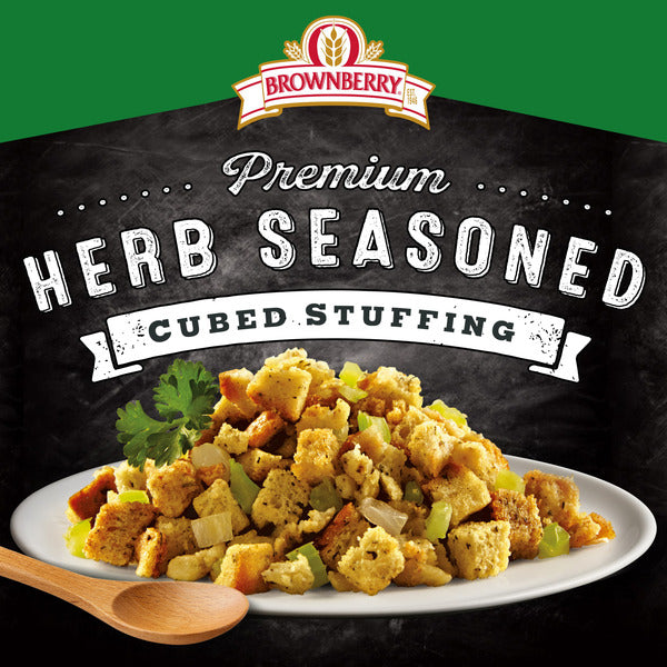 Brownberry Premium, Herb Seasoned, Cubed Bread Stuffing, Turkey Stuffing Mix, 12 oz