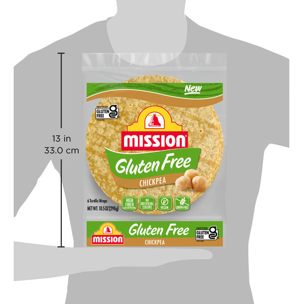 Mission Gluten Free Chickpea Flour Tortillas, Soft Taco Size, 6 Count