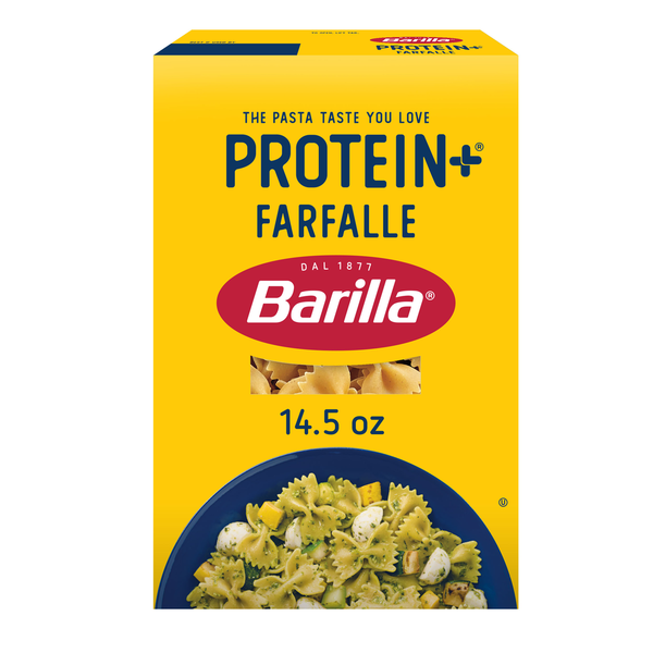 Barilla Protein+ (Plus) Farfalle Pasta - Plant Based Pasta - Made from Lentils, Chickpeas & Peas