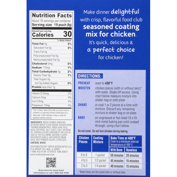 Food Club Coating Mix for Chicken