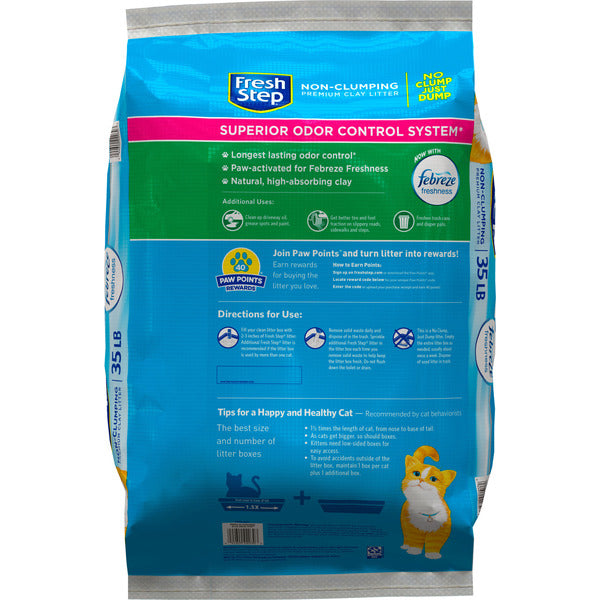 Fresh Step Non Clumping Cat Litter With Febreze Freshness, With 7-Day Odor Control