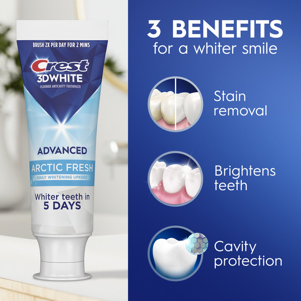 Crest 3DWhite Advanced Toothpaste, Arctic Fresh