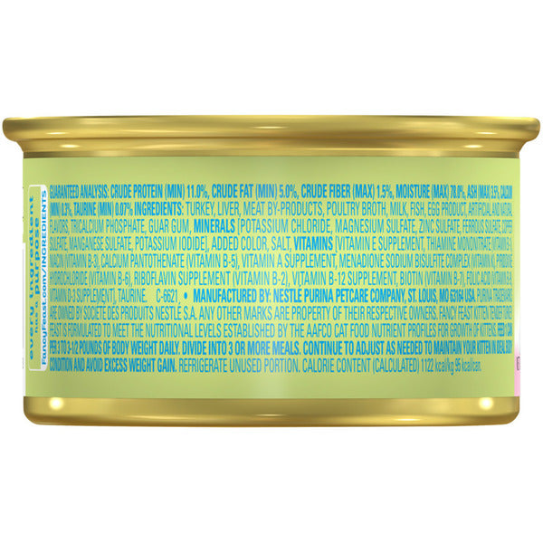Purina Fancy Feast Pate Wet Kitten Food, Tender Turkey Feast