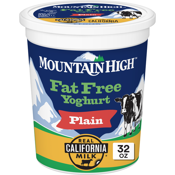 Mountain High Yoghurt Fat Free Plain Yogurt DestGlow