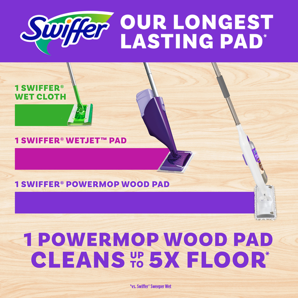 Swiffer PowerMop Wood Mopping Pad Refills