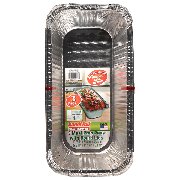 Handi-foil Meal Prep Pans with Board Lids