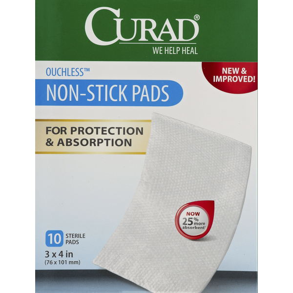 CURAD Pads, Non-Stick, Ouchless