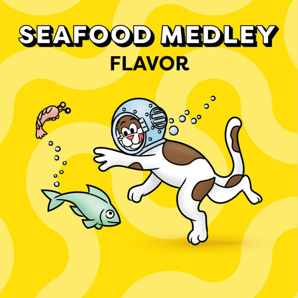 TEMPTATIONS Classic Crunchy and Soft Cat Treats Seafood Medley Flavor