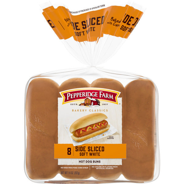 Pepperidge Farm Bakery Classics, Side Sliced Hot Dog Buns