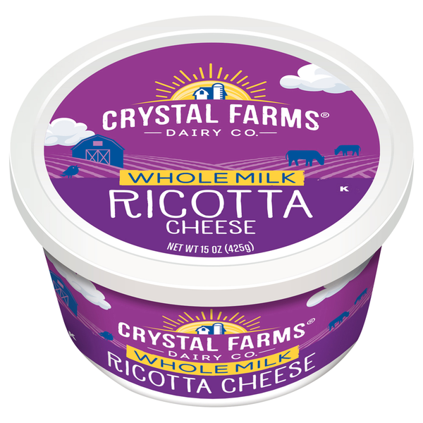 Crystal Farms Cheese, Ricotta, Whole Milk
