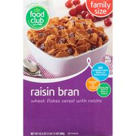 Food Club Cereal, Raisin Bran, Family Size️ DestGlow