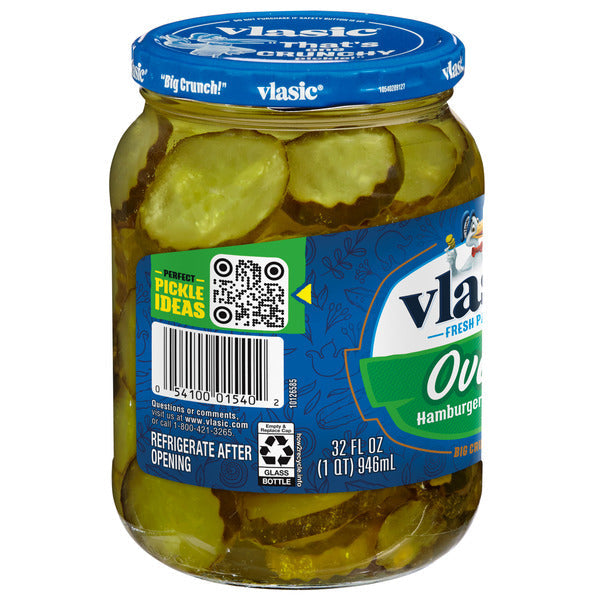 Vlasic Ovals Hamburger Dill Pickle Chips
