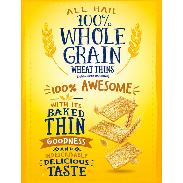 WHEAT THINS Original Snacks, Whole Grain Wheat Crackers, Snack Crackers 14 oz