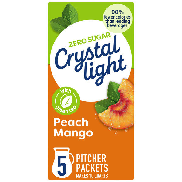 Crystal Light Peach Mango Green Tea Naturally Flavored Powdered Drink Mix