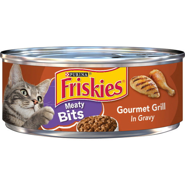 Purina Friskies Gravy Wet Cat Food, Meaty Bits Gourmet Grill